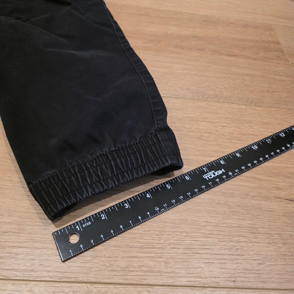 H&M Cargo Joggers Mens XXL Black Slim Fit Water Repellent Utility Pants Belted